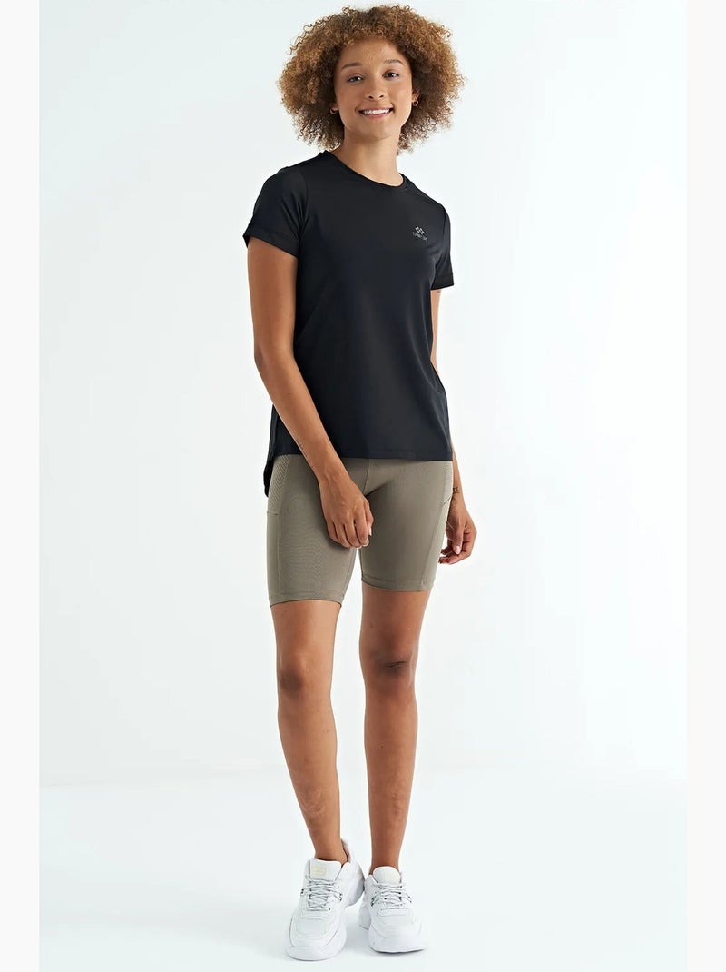 T-shirt da donna rilassata con girocollo e spacchi laterali tommy Nero - Kiabi