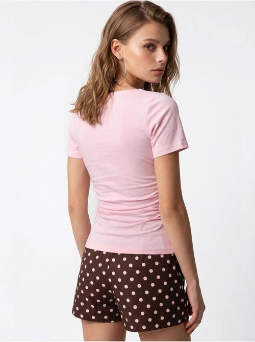 T-shirt da donna slim fit con scollo a barca mixray - Kiabi