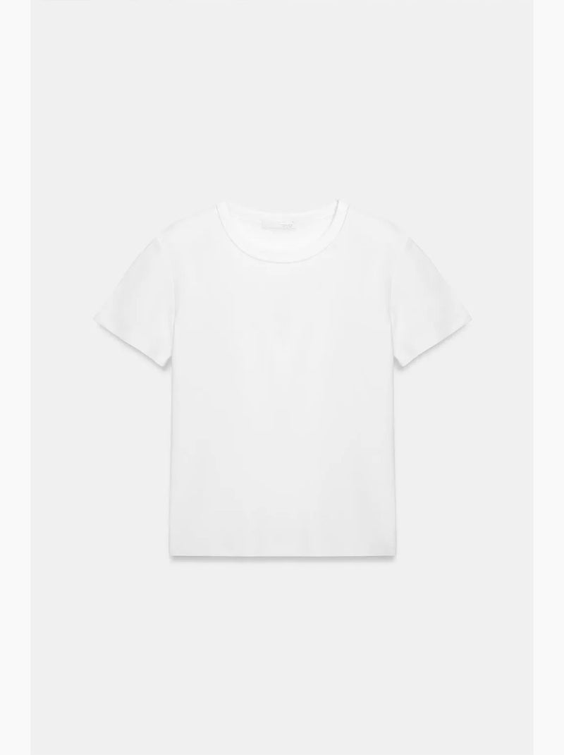 T-shirt da donna tinta unita con girocollo dilvin Bianco - Kiabi