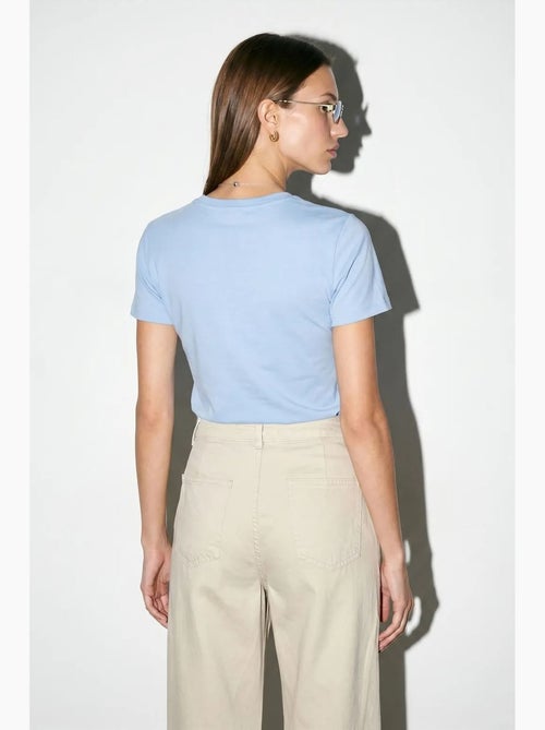 T-shirt da donna tinta unita con girocollo dilvin - Kiabi