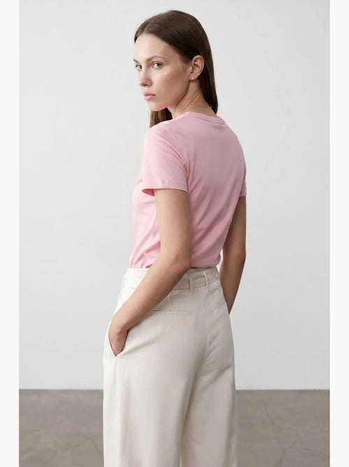 T-shirt da donna tinta unita con girocollo dilvin - Kiabi