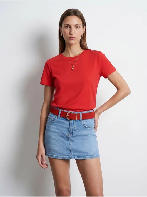 T-shirt da donna tinta unita con girocollo dilvin - Kiabi T-shirt da donna tinta unita con girocollo dilvin - Kiabi