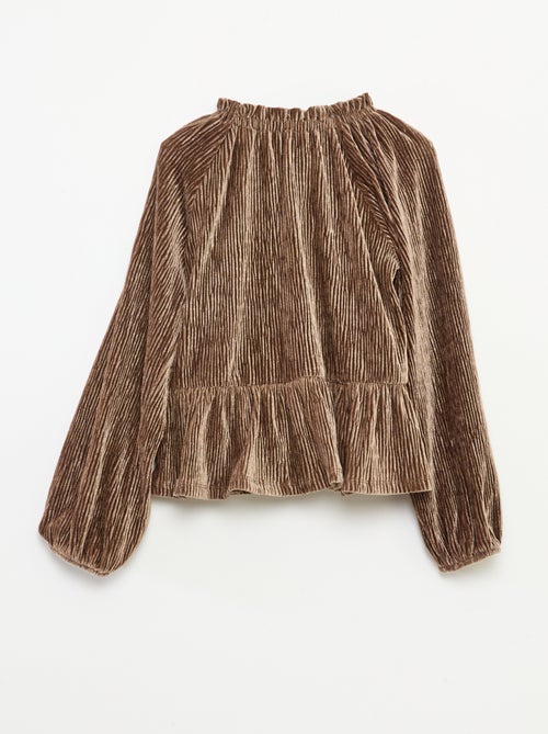 T-shirt da festa testurizzato con fiocco tinta unita - Kiabi