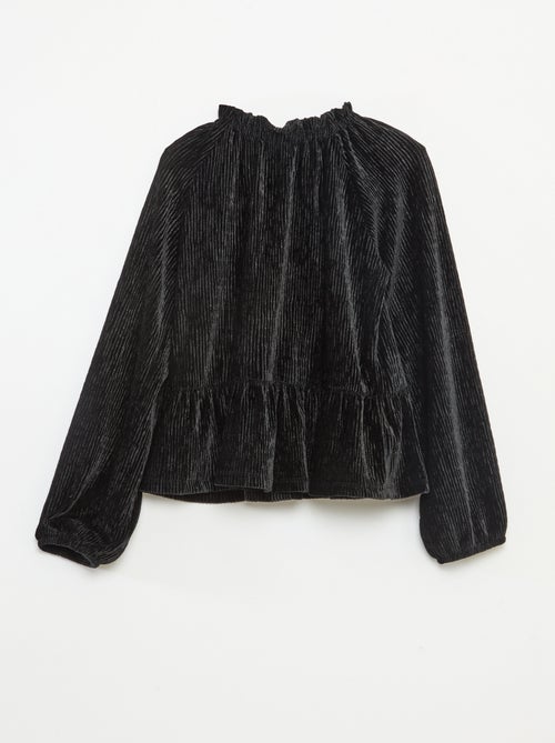 T-shirt da festa testurizzato con fiocco tinta unita - Kiabi