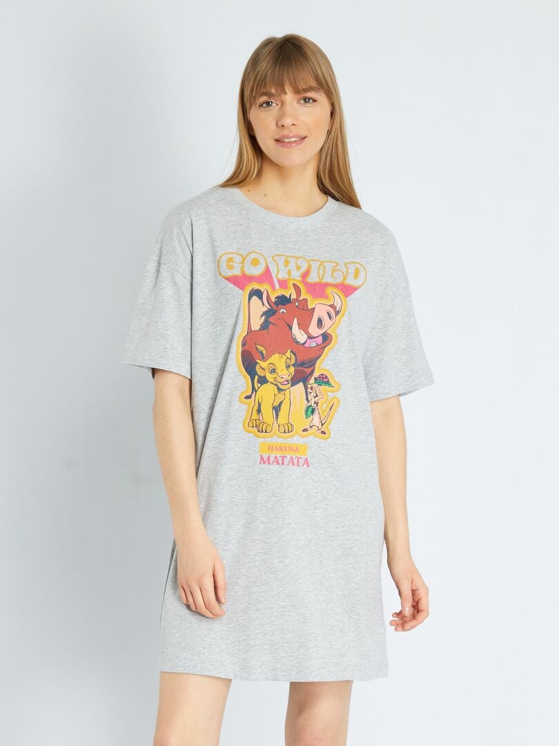 T-shirt da notte 'Disney' in jersey GRIGIO - Kiabi