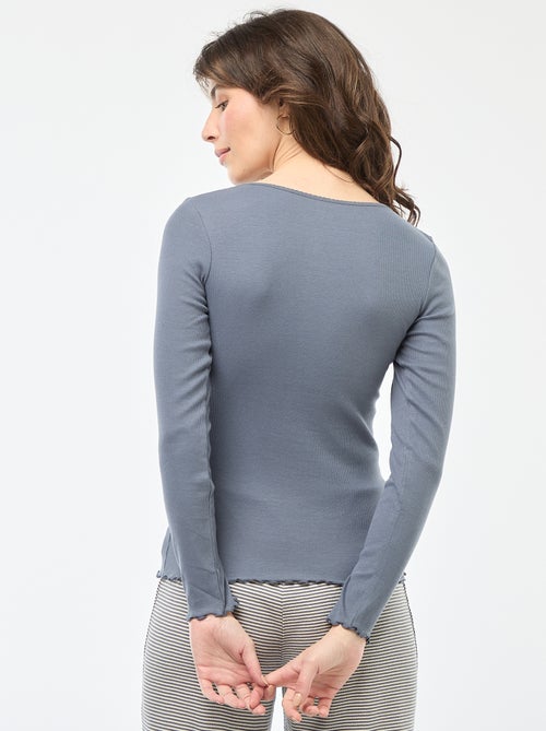 T-shirt da pigiama a coste - Kiabi