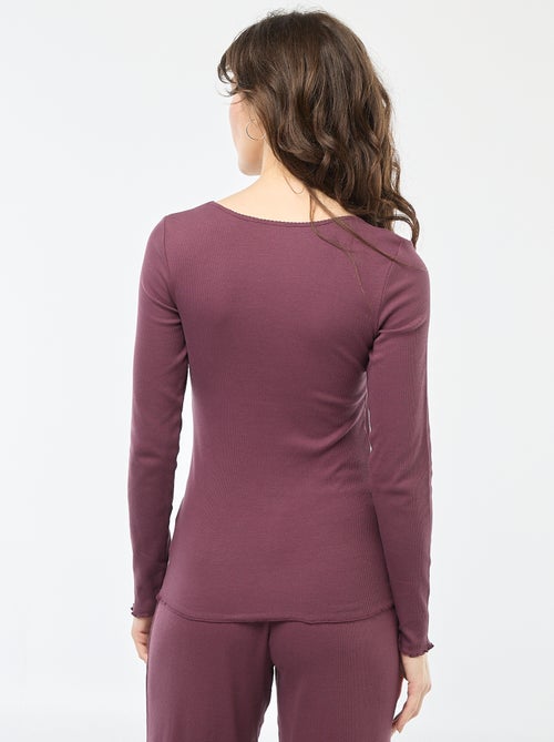 T-shirt da pigiama a coste - Kiabi