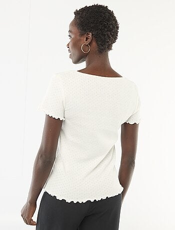 T-shirt da pigiama in maglia operata