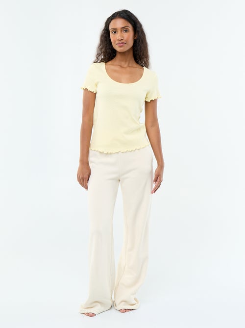 T-shirt da pigiama in maglia operata - Kiabi