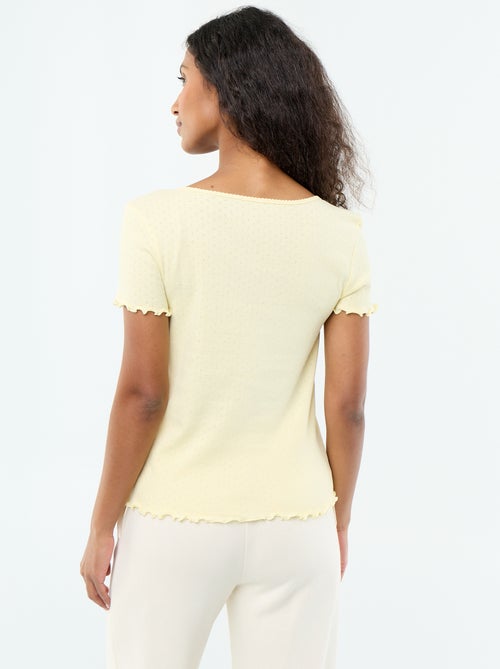 T-shirt da pigiama in maglia operata - Kiabi