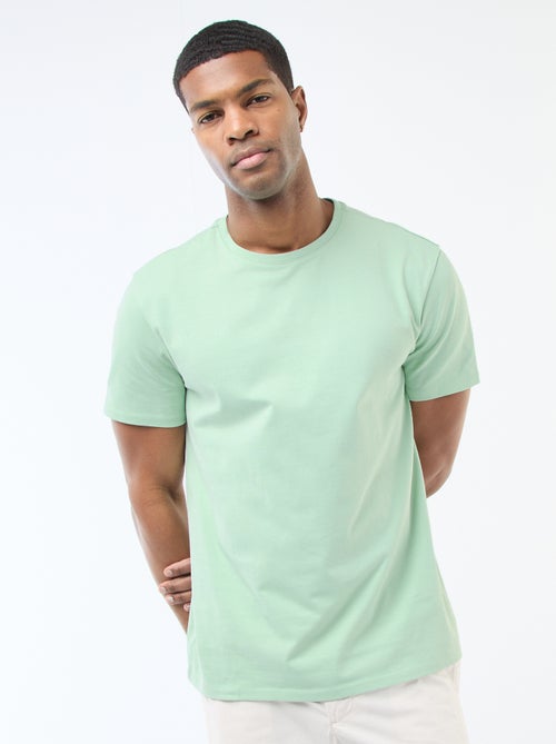 T-shirt da uomo in cotone a girocollo tinta unita - Kiabi T-shirt da uomo in cotone a girocollo tinta unita - Kiabi