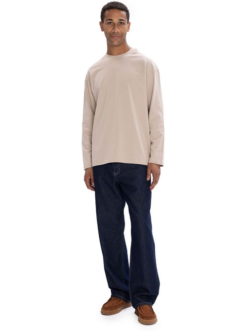 T-shirt da uomo in cotone a maniche lunghe con girocollo giesto - Kiabi T-shirt da uomo in cotone a maniche lunghe con girocollo giesto - Kiabi