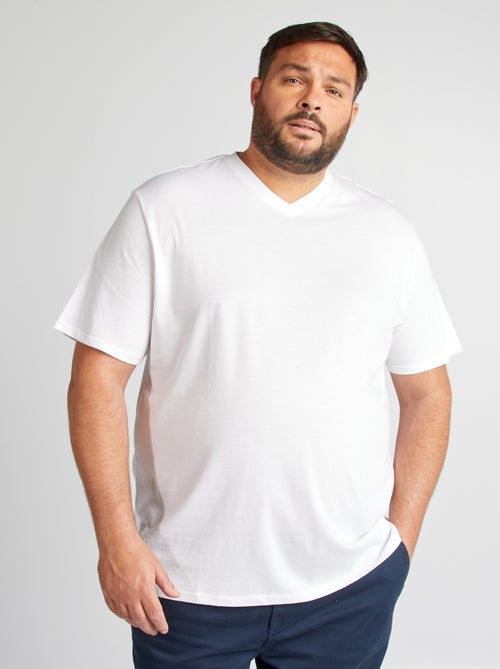 T-shirt da uomo in cotone con scollo a V - Kiabi