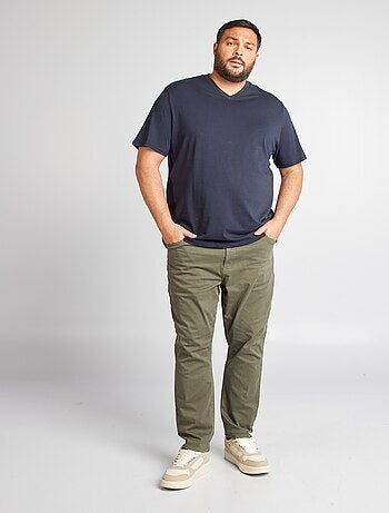 T-shirt da uomo in cotone con scollo a V