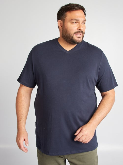 T-shirt da uomo in cotone con scollo a V - Kiabi
