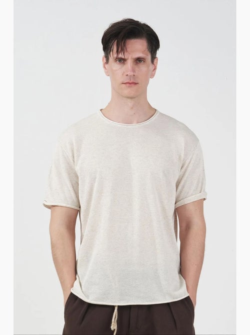 T-shirt da uomo in cotone e lino giesto - Kiabi T-shirt da uomo in cotone e lino giesto - Kiabi