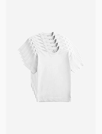 T-shirt da uomo in cotone ed elastan con girocollo tommy
