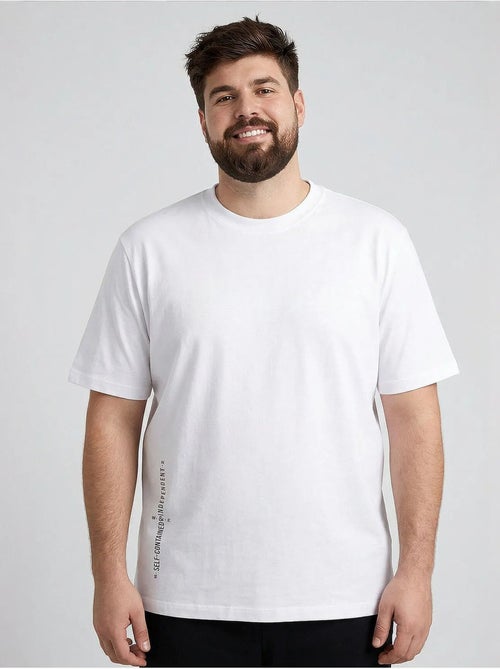 T-shirt da uomo in cotone ed elastan tommy - Kiabi