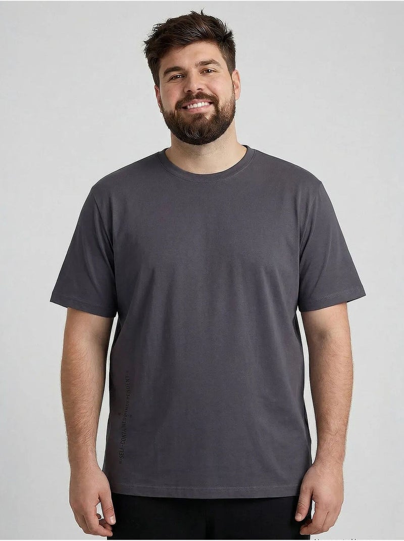 T-shirt da uomo in cotone ed elastan tommy Grigio nero - Kiabi