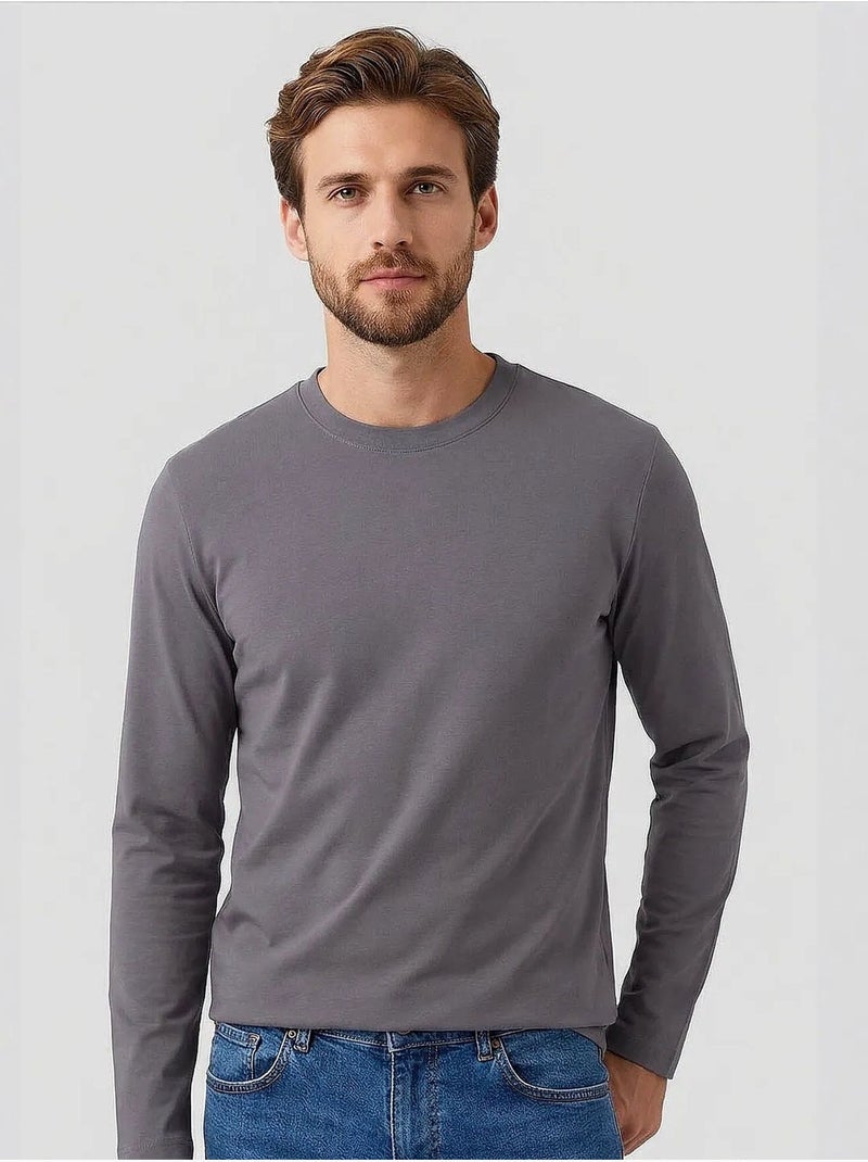 T-shirt da uomo in cotone ed elastan tommy Grigio nero - Kiabi
