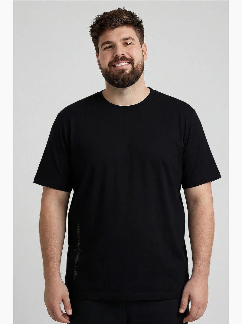 T-shirt da uomo in cotone ed elastan tommy Nero - Kiabi