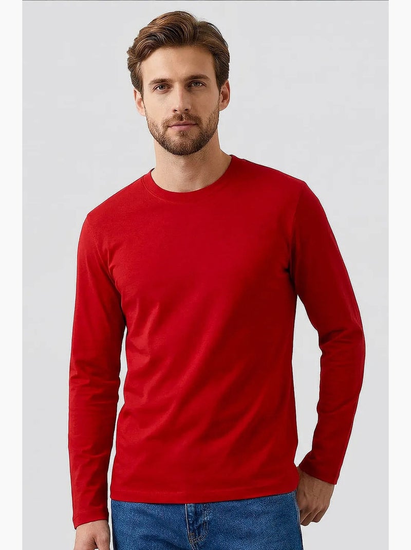 T-shirt da uomo in cotone ed elastan tommy Rosso - Kiabi