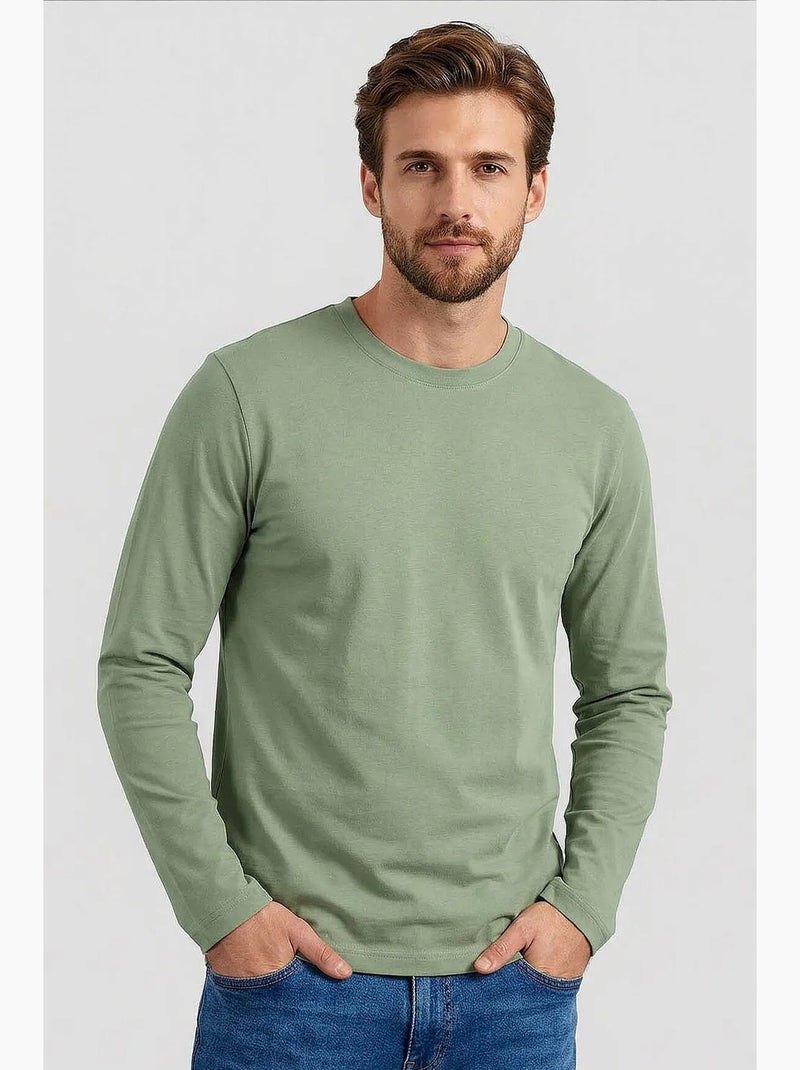 T-shirt da uomo in cotone ed elastan tommy Verde - Kiabi
