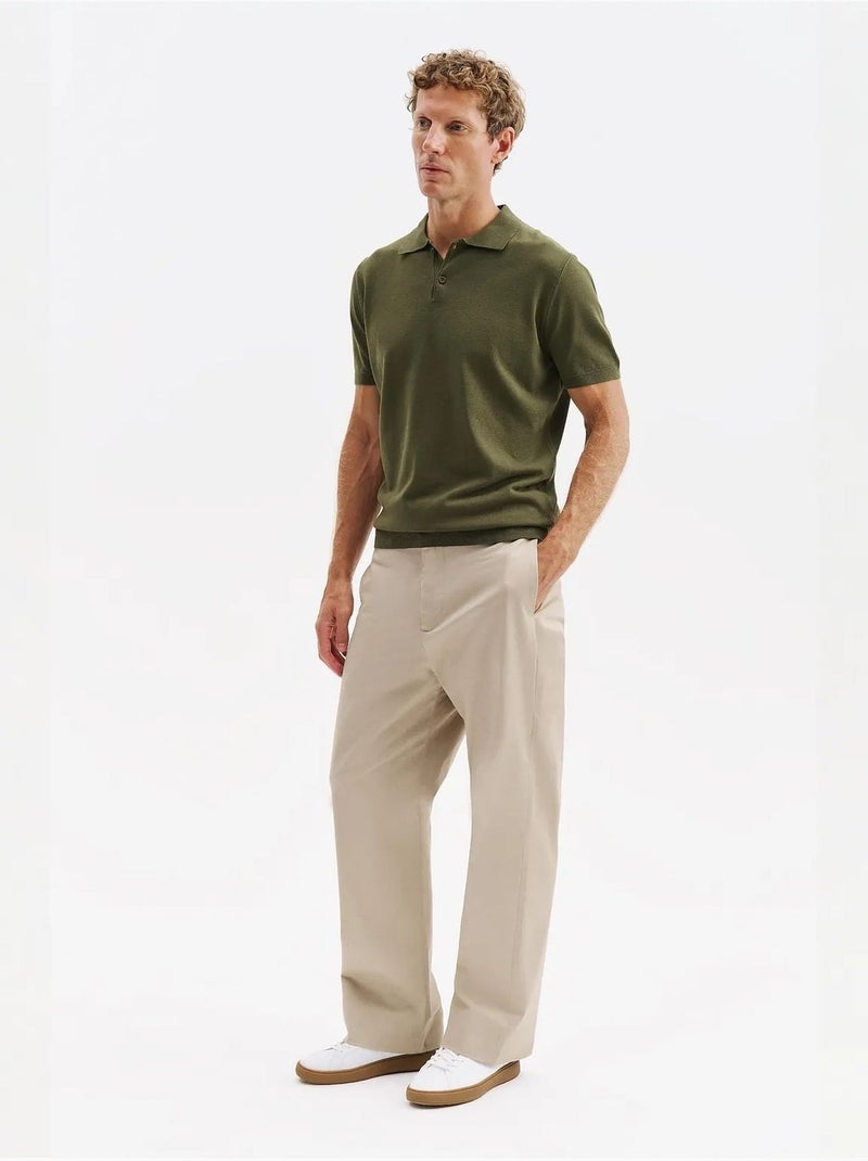 T-shirt da uomo in cotone giesto Cachi - Kiabi