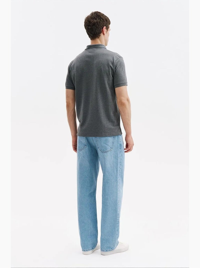 T-shirt da uomo in cotone giesto Grigio nero - Kiabi