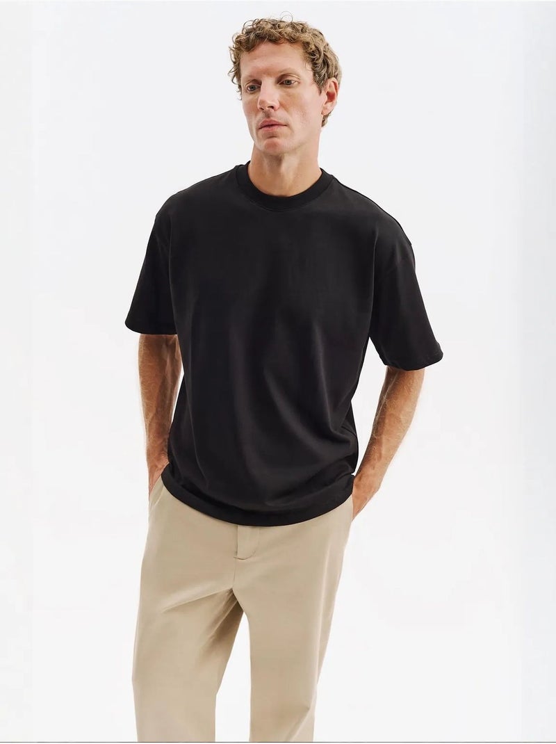 T-shirt da uomo in cotone giesto Nero - Kiabi
