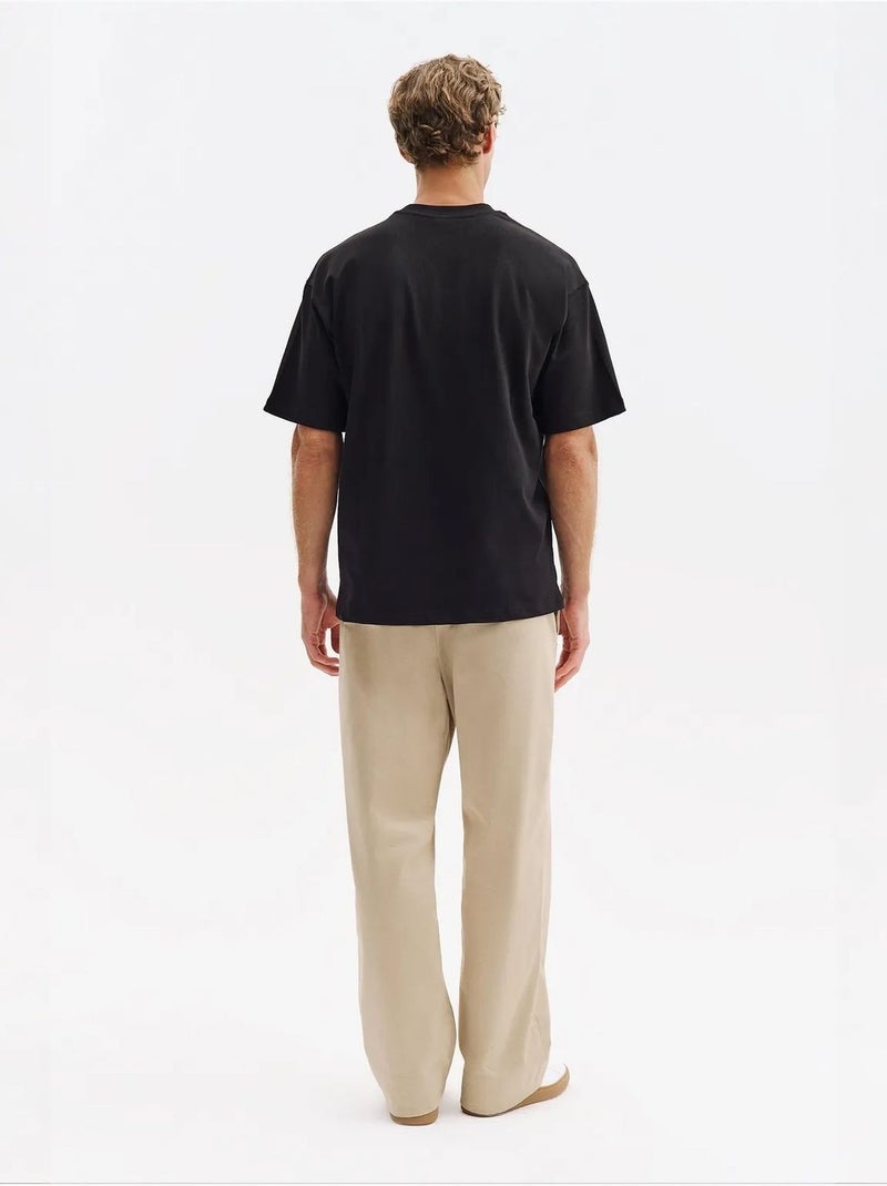 T-shirt da uomo in cotone giesto Nero - Kiabi