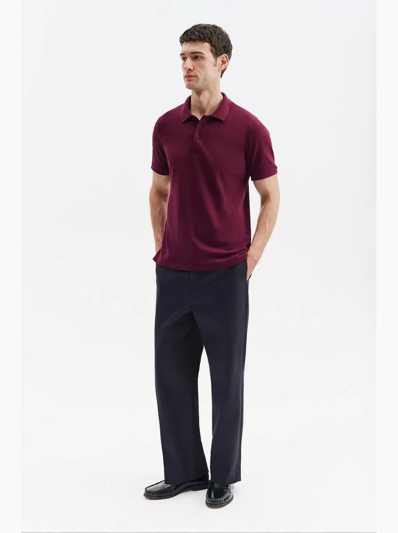T-shirt da uomo in cotone giesto Rosso bordeaux - Kiabi