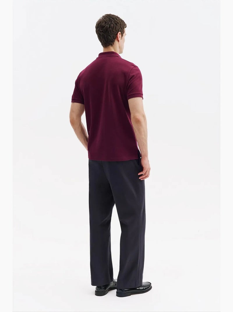 T-shirt da uomo in cotone giesto Rosso bordeaux - Kiabi