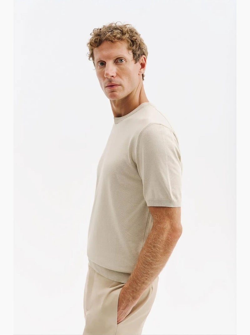 T-shirt da uomo in cotone giesto Sabbia - Kiabi