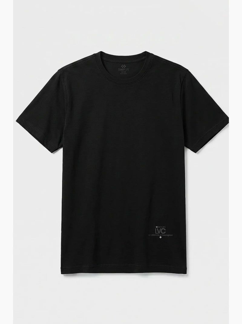 T-shirt da uomo in misto cotone tommy Nero - Kiabi