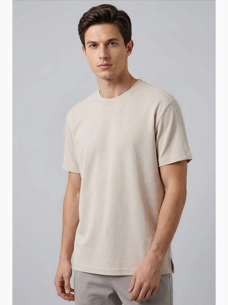 T-shirt da uomo in misto viscosa tommy Beige argilla - Kiabi