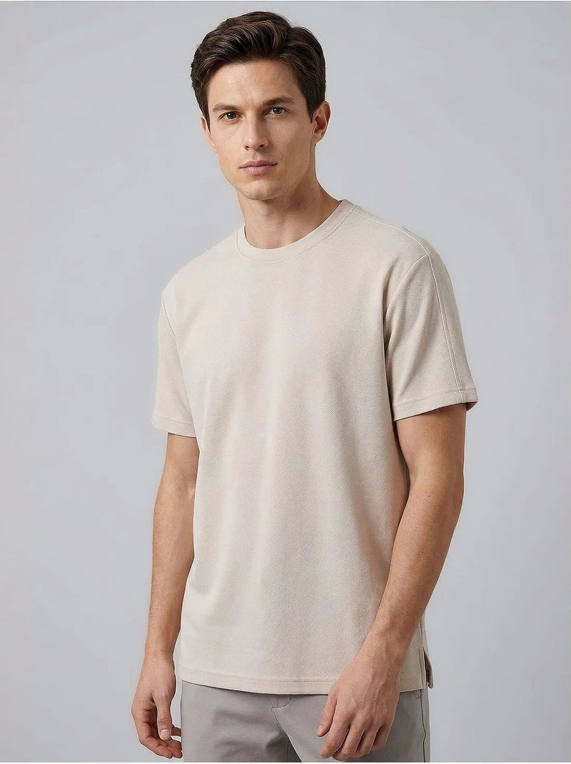 T-shirt da uomo in misto viscosa tommy Beige argilla - Kiabi