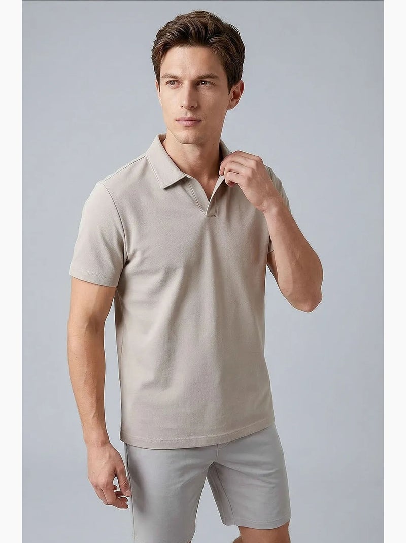 T-shirt da uomo in misto viscosa tommy Beige argilla - Kiabi