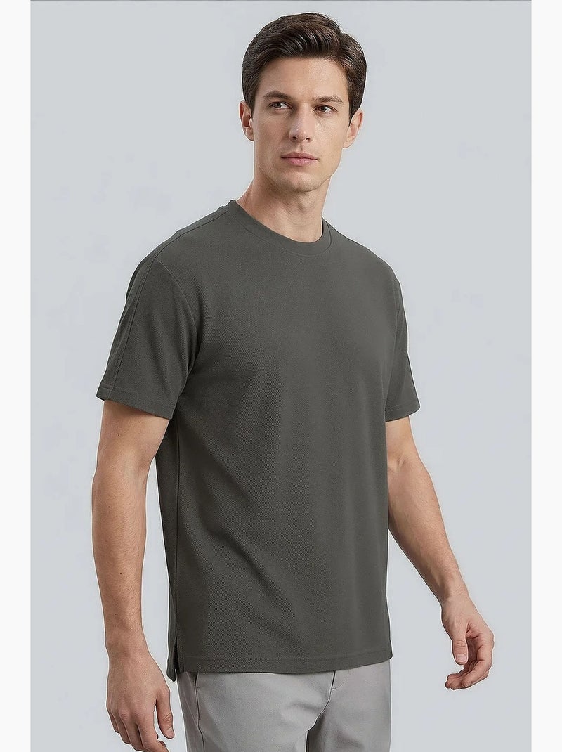 T-shirt da uomo in misto viscosa tommy Grigio scuro - Kiabi