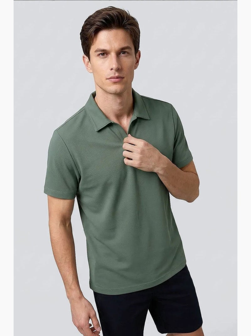 T-shirt da uomo in misto viscosa tommy Verde kaki - Kiabi