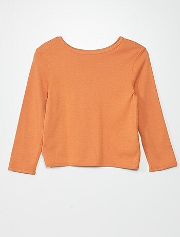 Pagliaccetto in maglia spugna - ARANCIONE - Kiabi - 10.00€