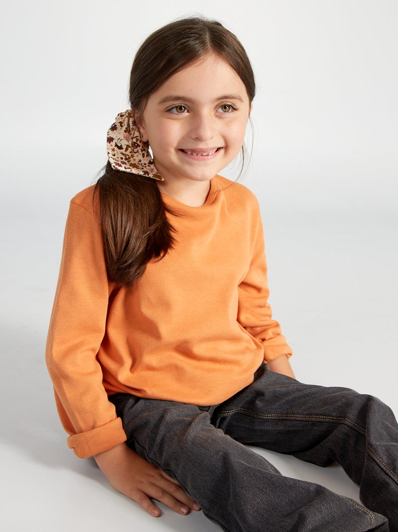 T-shirt davanti-dietro in jersey - So Easy arancio ruggine - Kiabi
