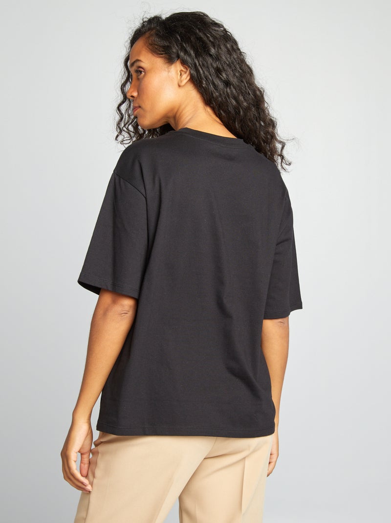 T-shirt 'David Bowie' in jersey nero - Kiabi