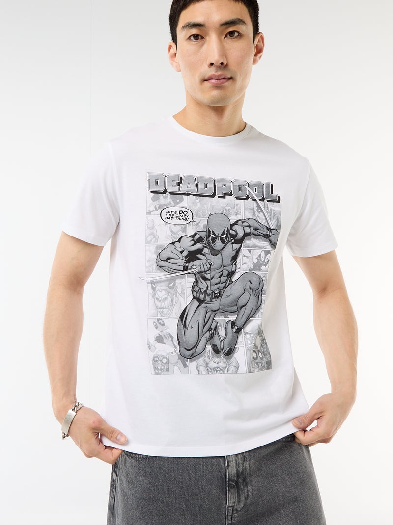 T-shirt 'Deadpool' 'Marvel' a maniche corte Bianco - Kiabi