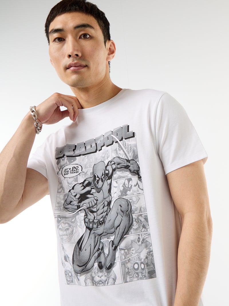 T-shirt 'Deadpool' 'Marvel' a maniche corte Bianco - Kiabi