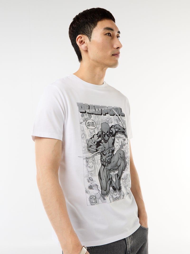 T-shirt 'Deadpool' 'Marvel' a maniche corte Bianco - Kiabi