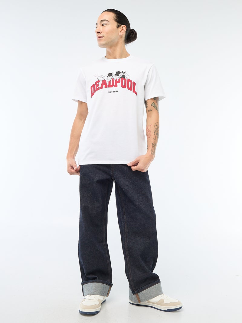 T-shirt 'Deadpool' 'Marvel' Bianco - Kiabi