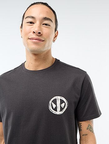 T-shirt 'Deadpool' 'Marvel' stampato fronte-retro