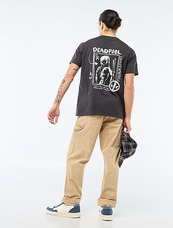 T-shirt 'Deadpool' 'Marvel' stampato fronte-retro