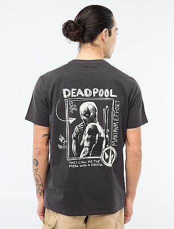 T-shirt 'Deadpool' 'Marvel' stampato fronte-retro